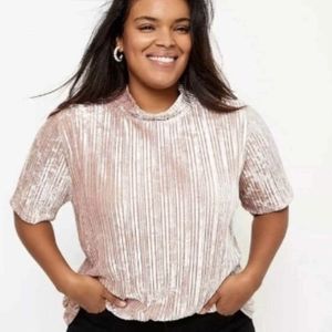 NWT Loft Velour Mock Neck Top